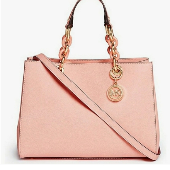 Michael Kors Handbags - Michael kors pink Cynthia small satchel bag